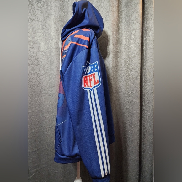 NFL Denver Broncos NWOT Men's 3XL Pullover Hoodie in Blue, Orange, and White - Picture 2 of 7